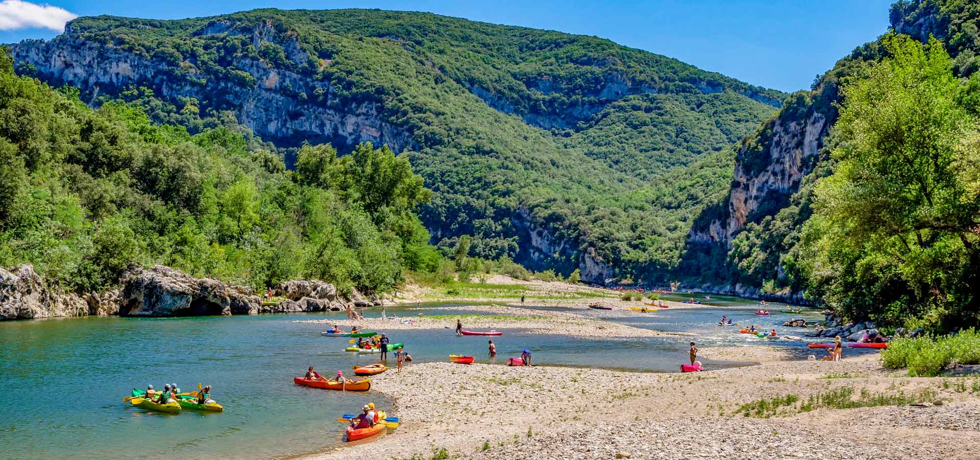 activités nautiques bord de l'Ardèche